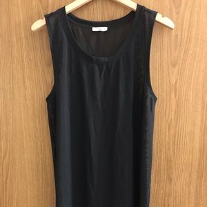 3/$30 Aritzia TNA black sheer tank style dress size S